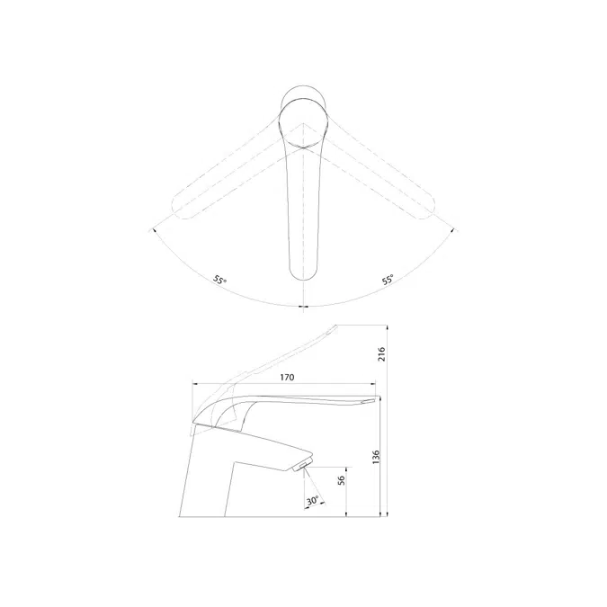 GROHE Eurosmart New Basin Mixer Tap 170mm Lever Chrome (5 Star)