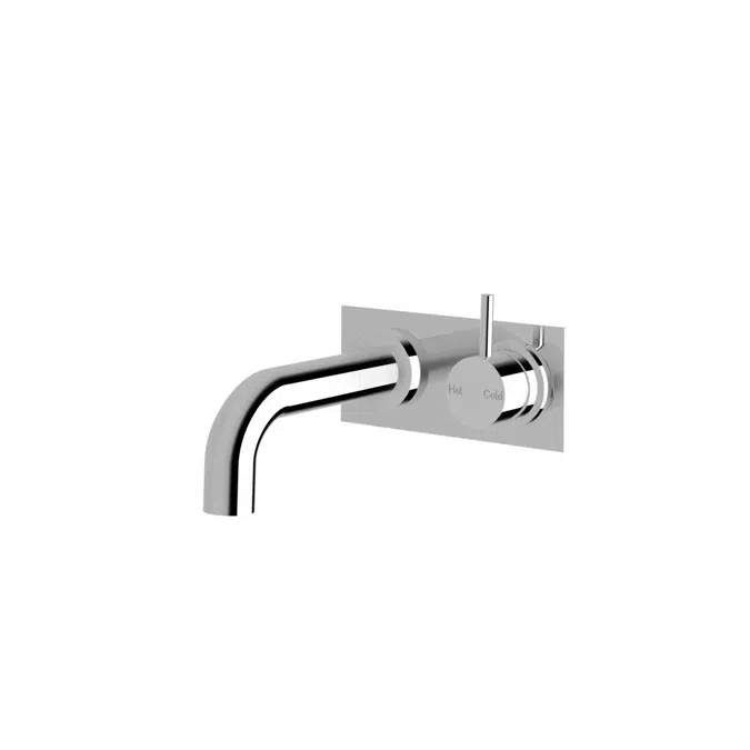 BIM objects - Free download! Sussex Scala 32mm Curved Bath Mixer Tap ...