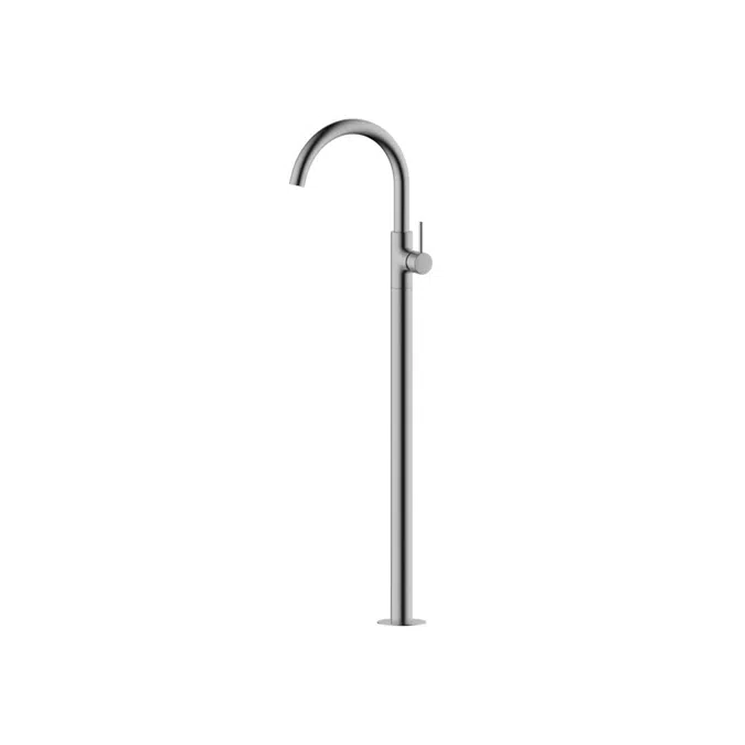 Mizu Drift Floor Mounted Bath Mixer Kit Brushed Gunmetal