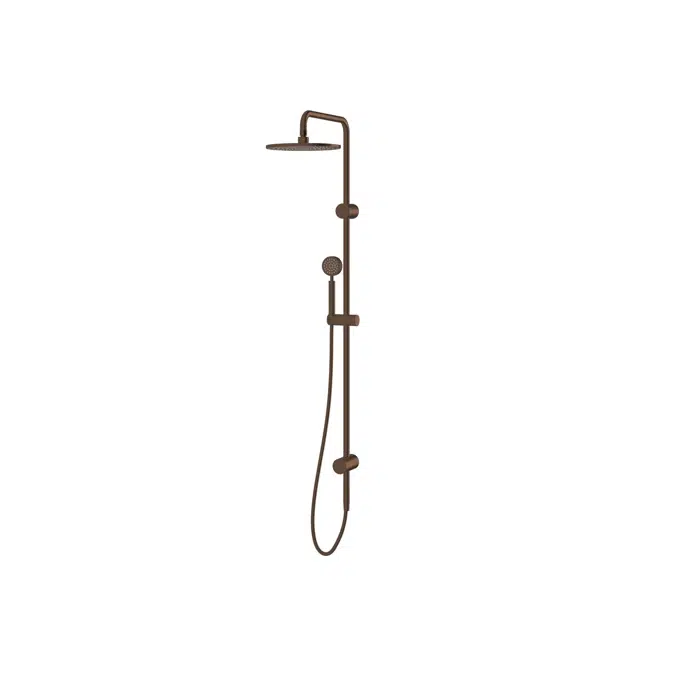 Milli Mood Edit Twin Rail Shower with Top Rail Water Inlet PVD Brushed Bronze (3 Star)