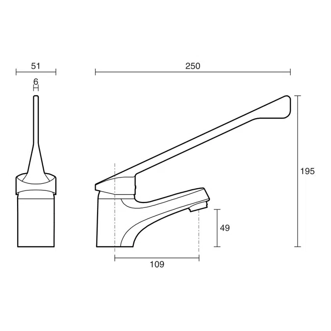 BIM objects - Free download! Posh Bristol MK2 Basin Mixer Tap with ...