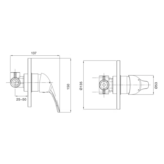 Base MK2 Shower Mixer Tap Chrome