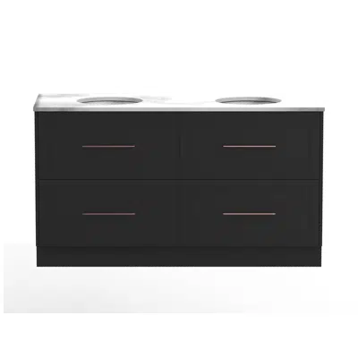 Image for Kado Lux 1500mm All Drawer Floor Mounted Vanity Unit 4 Drawers Double Vanity (No Basin)