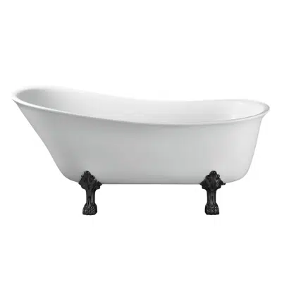 Image for Kado Era Freestanding Bath 1700mm White with Matte Black Claw Feet