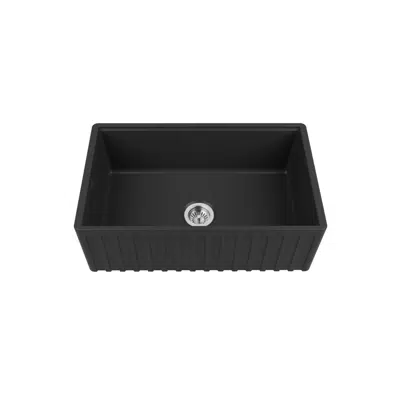รูปภาพสำหรับ Memo Harper Single Bowl Butler Sink 760mm Fireclay Matte Black