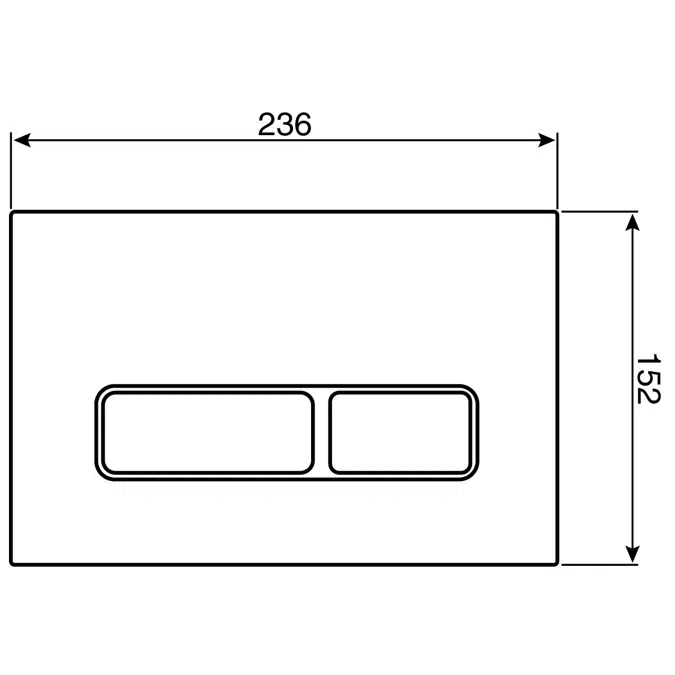 BIM objects - Free download! Hideaway+ Rectangle Button/ Plate Inwall ...