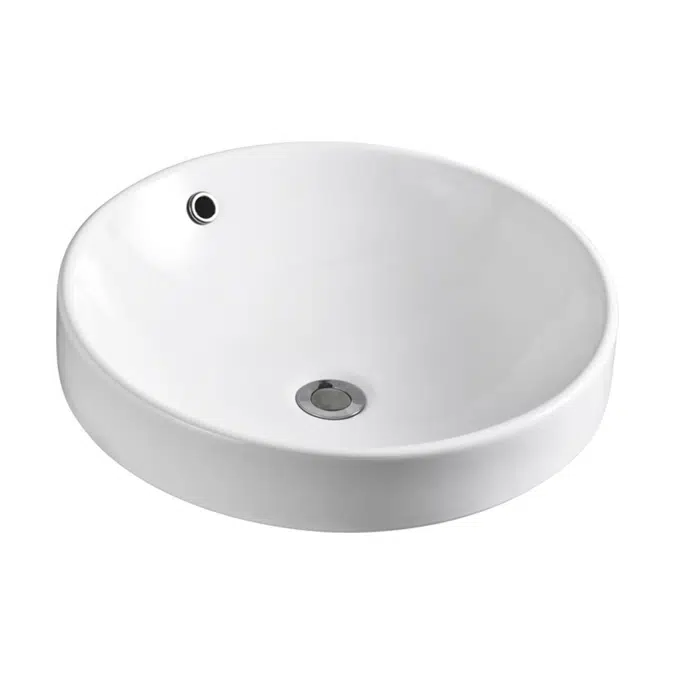 BIM objects - Free download! Kado Lux Round Semi Inset Basin 465mm