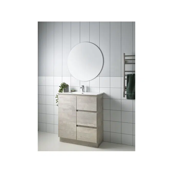 Posh Domaine 750mm Ensuite Floor Mount Vanity Unit Ceramic Top