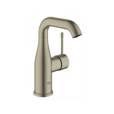 Image pour GROHE Essence New Gooseneck Basin Mixer Tap Brushed Nickel (5 Star)