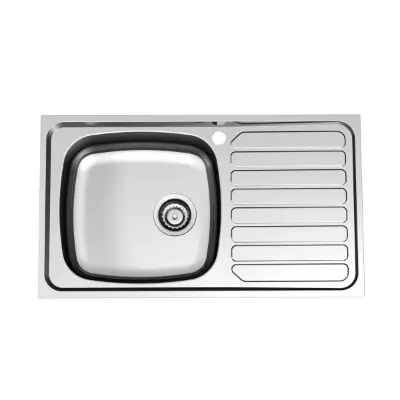 billede til Base MK2 Single Bowl Sink 1 Taphole Left Hand Bowl 820mm Stainless Steel