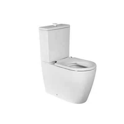 Image for Wolfen Ambulant Close Coupled Back To Wall Rimless Toilet Suite Single Flap Seat White (4 Star)