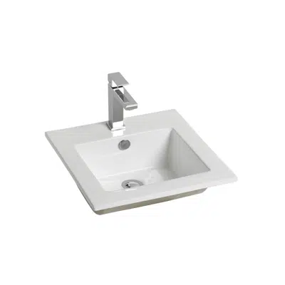 Kado Lux Vanity Basin 1 Taphole 415mm with Overflow White图像