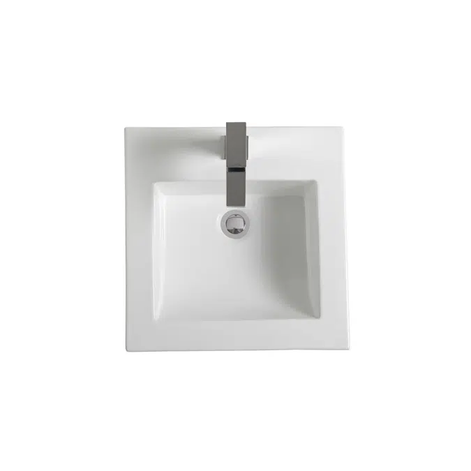 Kado Lux Vanity Basin 1 Taphole 415mm with Overflow White