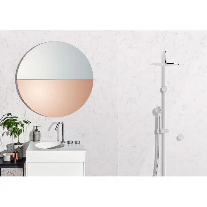 Milli Mood Edit Twin Rail Shower with Top Rail Water Inlet Chrome (3 Star)