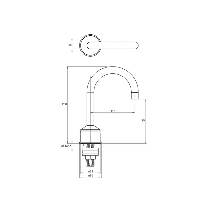 Wolfen Sensor Operated Gooseneck Tap Chrome (5 Star)