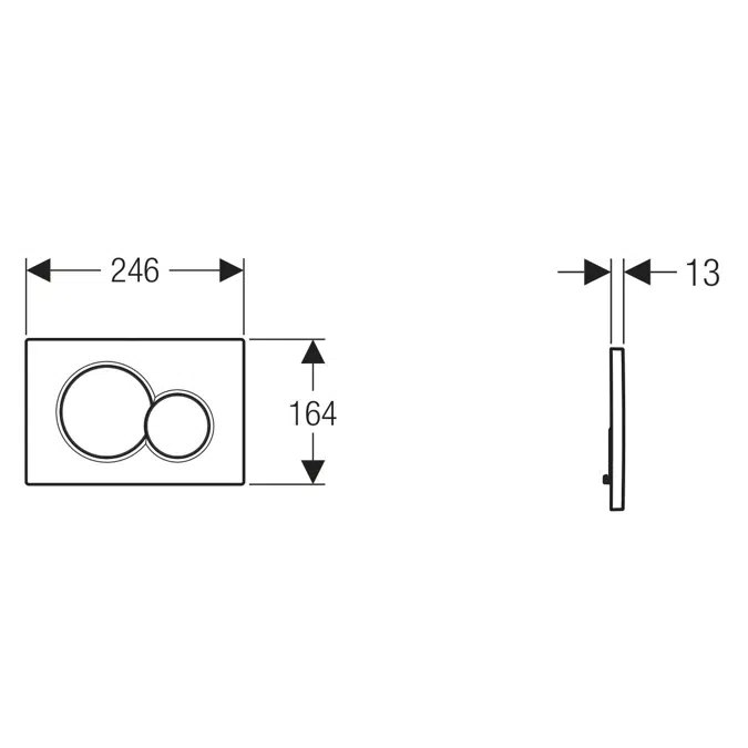 Geberit Sigma 01 Dual Flush Button ABS Satin Chrome