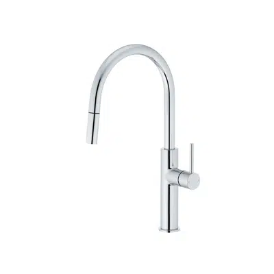 Image for Mizu Drift Pull Out Gooseneck Sink Mixer Curve 2 Function Chrome (5 Star) Lead Free