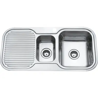 画像 Base MK3 1 1/3 Bowl Sink 1 Taphole Right Hand Bowl 1010mm Stainless Steel