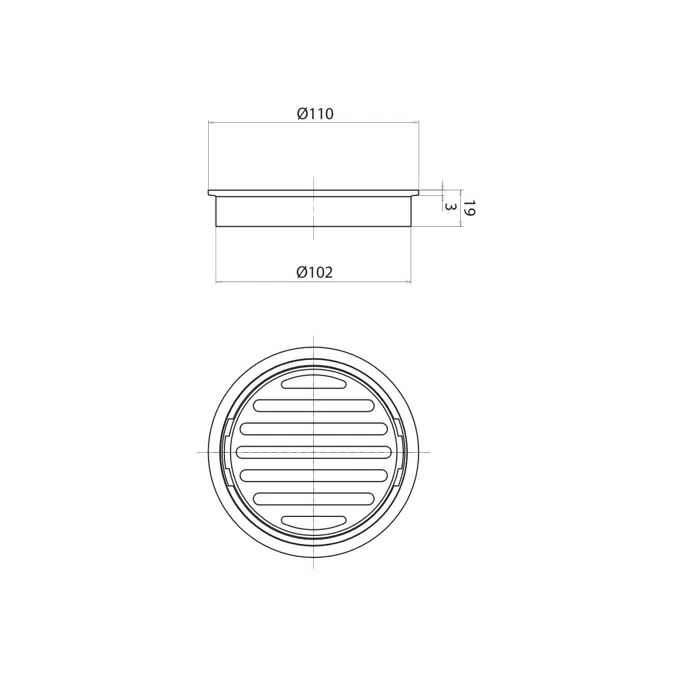 Mizu Drift Brass Trapscrew Grate Round 100mm Brushed Nickel