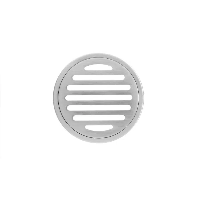 Mizu Drift Brass Trapscrew Grate Round 100mm Brushed Nickel
