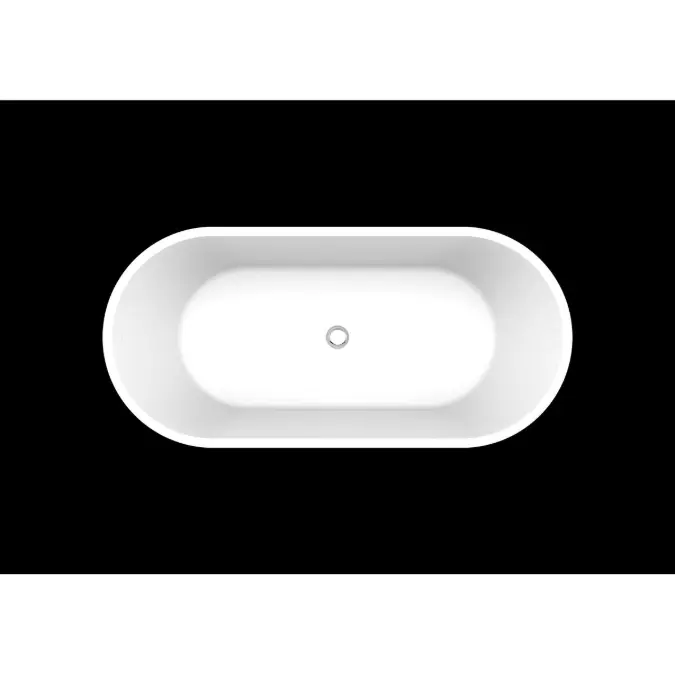 BIM objects - Free download! Posh Solus Oval Inset Bath White 1585mm x ...
