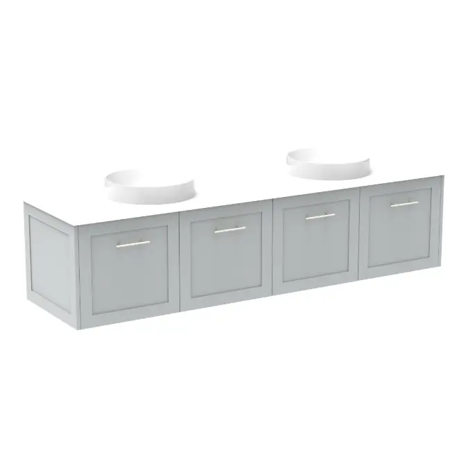 Kado Lux All Door 1800mm Double Bowl Wall Hung Cherry Pie