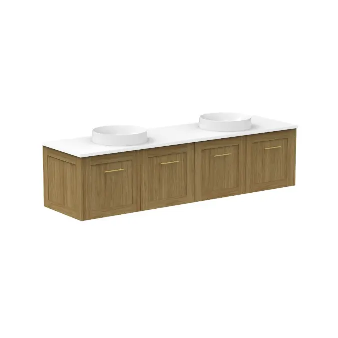 Kado Lux All Door 1800mm Double Bowl Wall Hung Cherry Pie