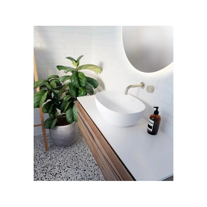 Kado Arc Timber All Drawer 1800 Single Bowl Vanity Corian 12mm Top