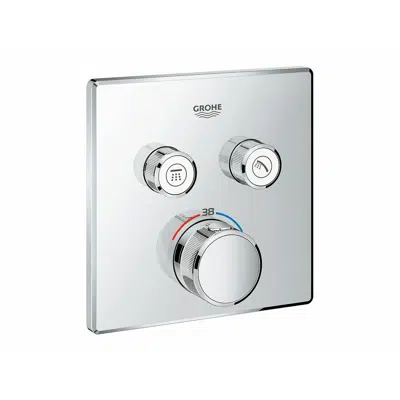 GROHE SmartControl Concealed Thermostatic 2 Button Square Chrome 이미지