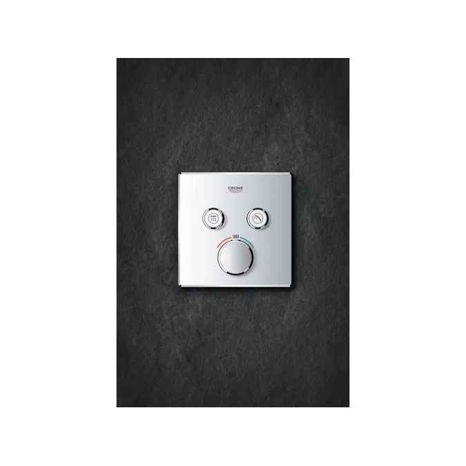 GROHE SmartControl Concealed Thermostatic 2 Button Square Chrome