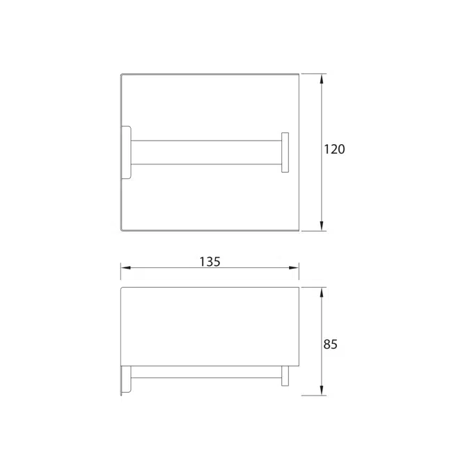 BIM objects - Free download! Mizu Drift Toilet Roll Holder with Cover ...