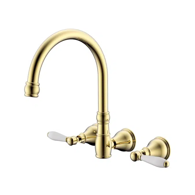 BIM objects - Free download! Milli Voir Wall Gooseneck Sink Set Lever ...