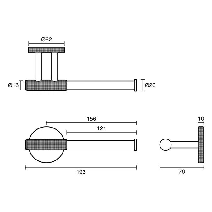 Milli Marq Edit Toilet Roll Holder Chrome
