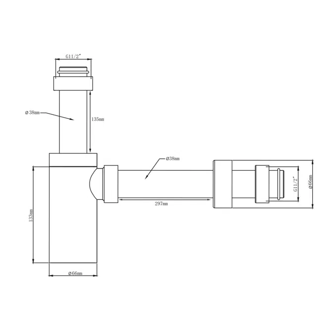Mizu Drift Bottle Trap 40mm Matte Black