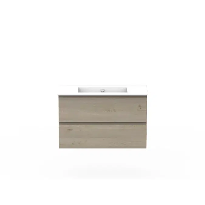 Posh Domaine 900mm Wall Hung Twin Vanity Unit All-Drawer Ceramic Top