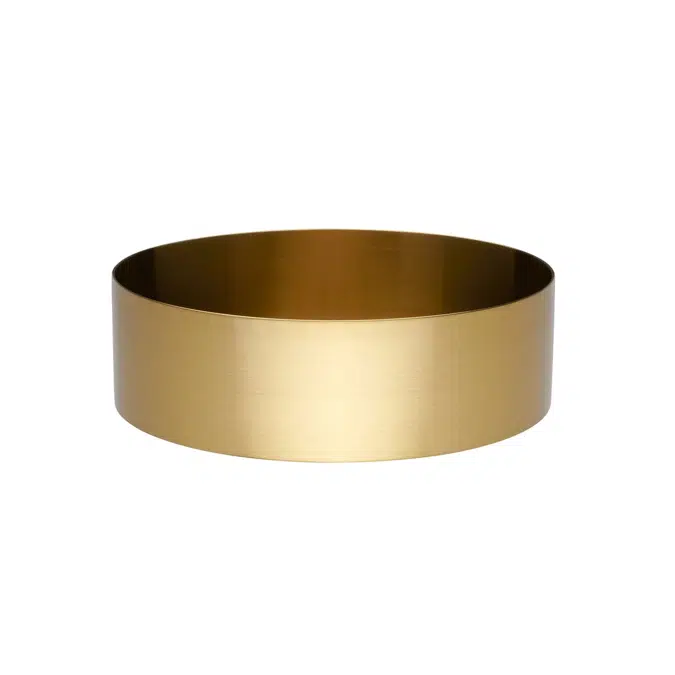 Kado Aspect Stainless Steel Basin Round 400mm with Plug & Waste Brushed Gold