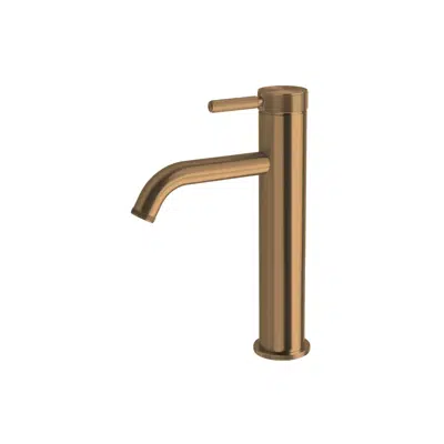 Image for Milli Etch Medium Height Basin Mixer Tap Brushed Bronze (6 Star) Lead Free