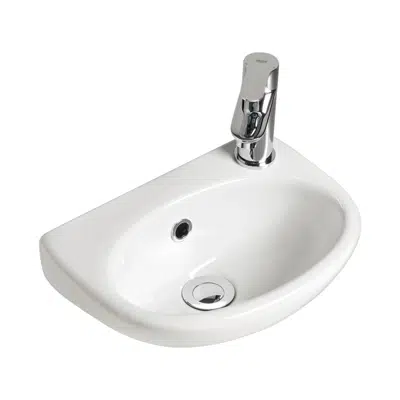 画像 American Standard Studio Wall Basin with Fixing Kit 1 Taphole 350mm White