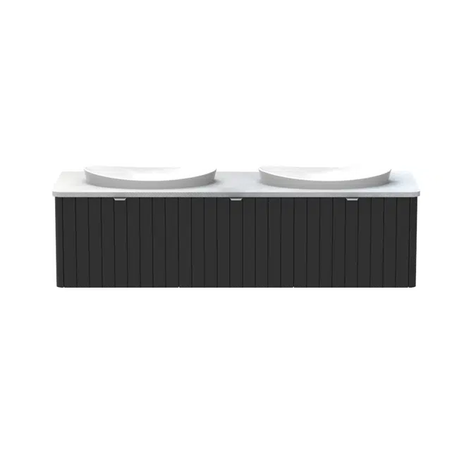 Kado Neue All-Door 1500 Double Bowl Wall Hung Cherry Pie