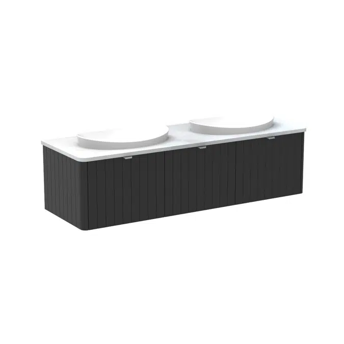 Kado Neue All-Door 1500 Double Bowl Wall Hung Cherry Pie