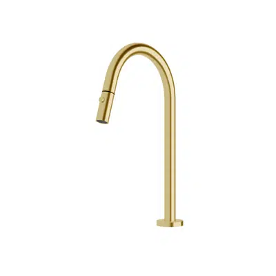 kuva kohteelle Milli Pure Hob Sink Outlet with Pull Out Spray PVD Brushed Gold (4 Star)