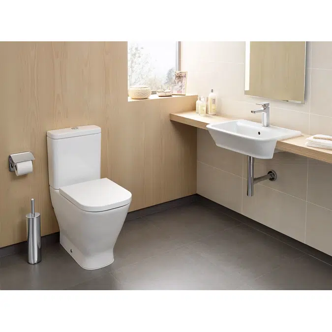 Roca The Gap Close Coupled Back To Wall Bottom Inlet Comfort Height Toilet Suite White (4 Star)