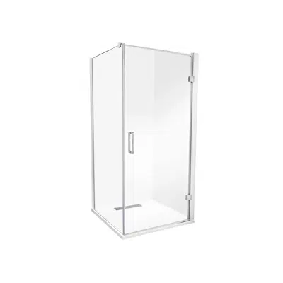 画像 Posh Domaine MK2 900x900 Semi Frameless Left Hand Entry Base & Screen Only Shower System