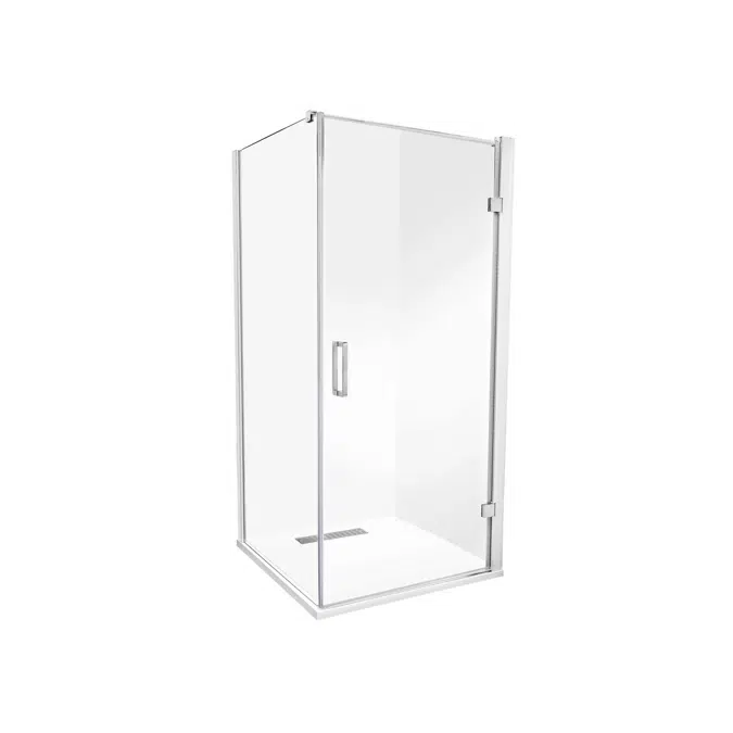 Posh Domaine MK2 900x900 Semi Frameless Left Hand Entry Base & Screen Only Shower System