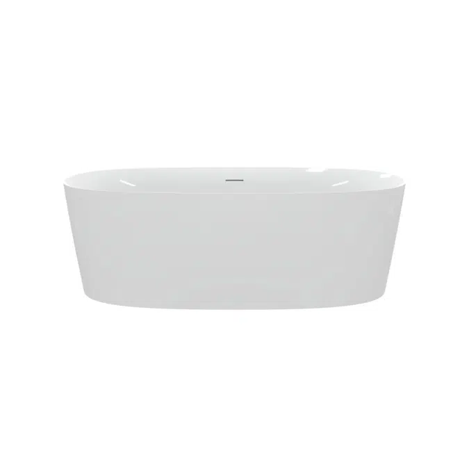 Kado Lux Freestanding Bath 1700mm x 750mm x 580mm with Overflow Gloss White
