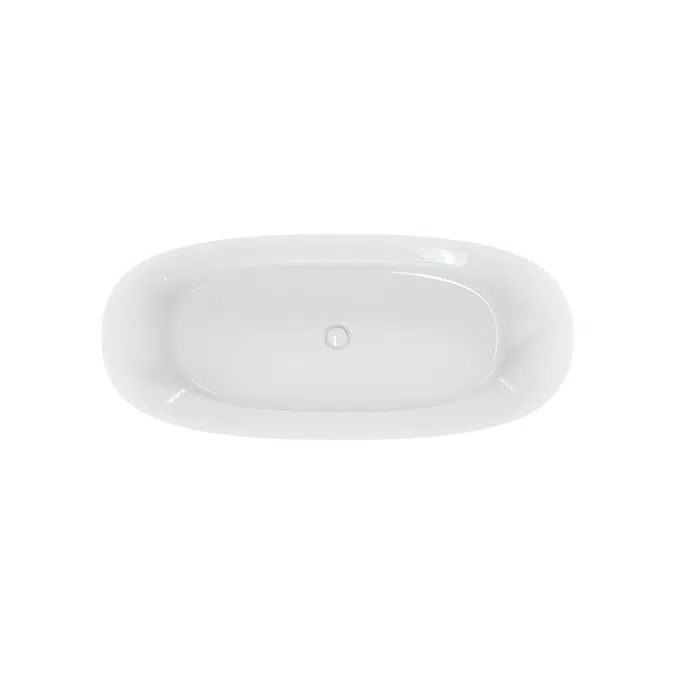 Kado Lux Freestanding Bath 1700mm x 750mm x 580mm with Overflow Gloss White