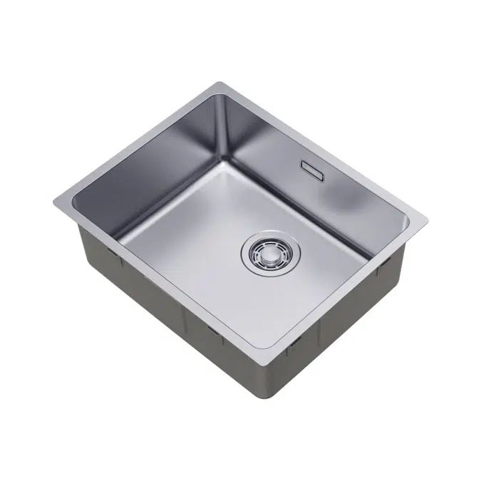 Memo Oscar Inset/Undermount Extended Single Bowl Sink 500mm Overflow No Taphole