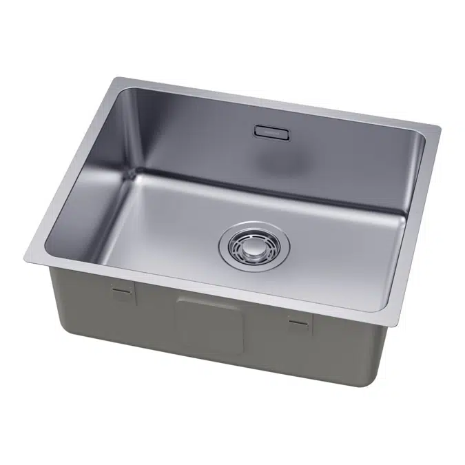Memo Oscar Inset/Undermount Extended Single Bowl Sink 500mm Overflow No Taphole