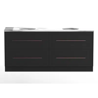 Image for Kado Lux 1800mm All Drawer Floor Mounted Vanity Unit 4 Drawers Double Vanity (No Basin)
