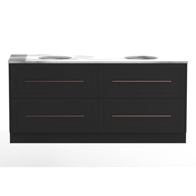 Image for Kado Lux 1800mm All Drawer Floor Mounted Vanity Unit 4 Drawers Double Vanity (No Basin)